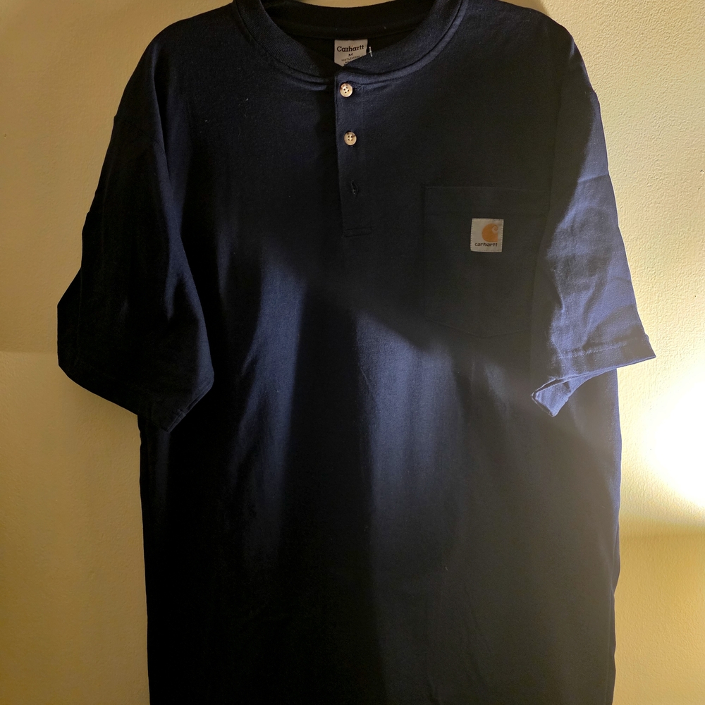 NWT Carhartt Men's Dark Blue Button Down Shirt
